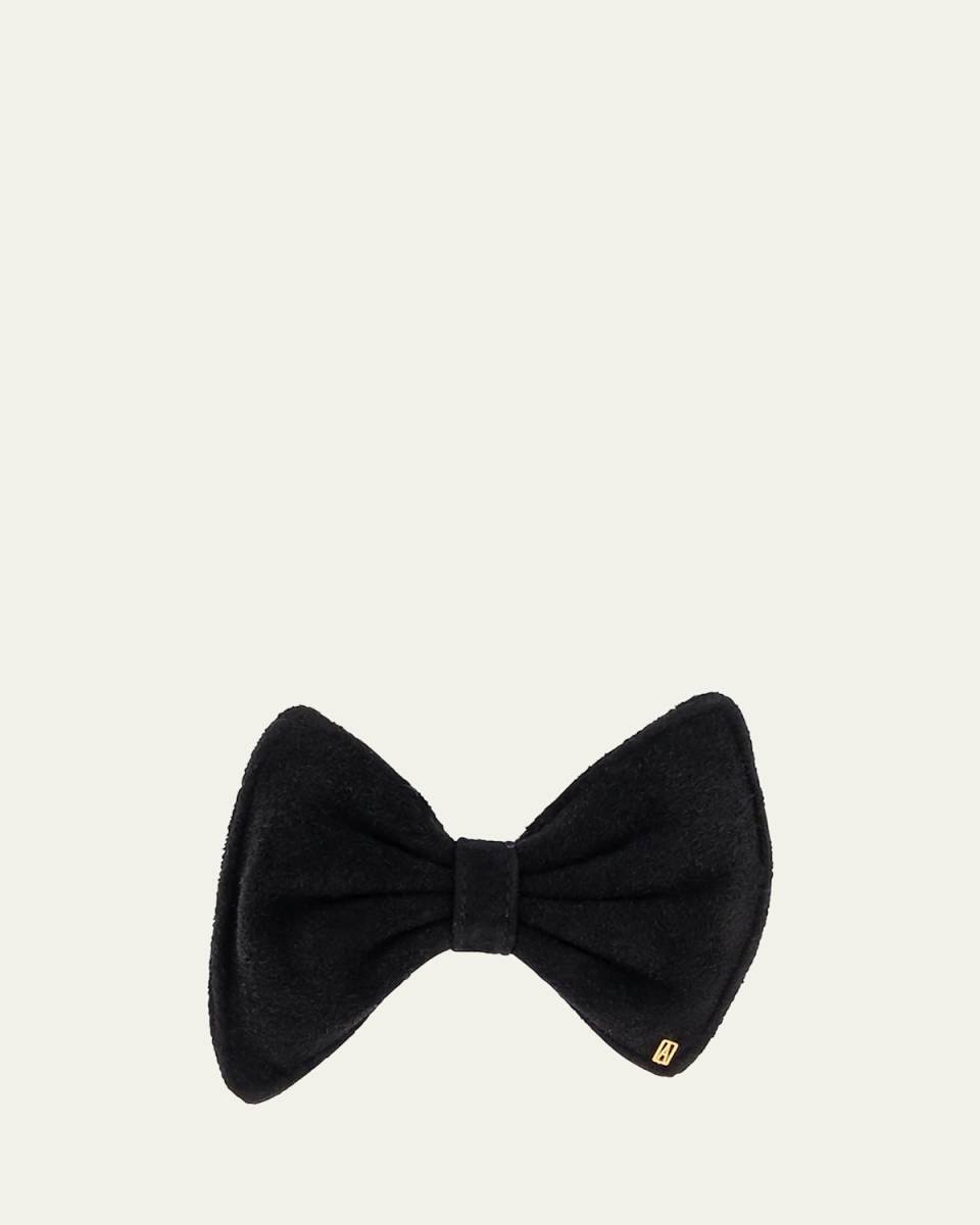 Leather Bow Barrette